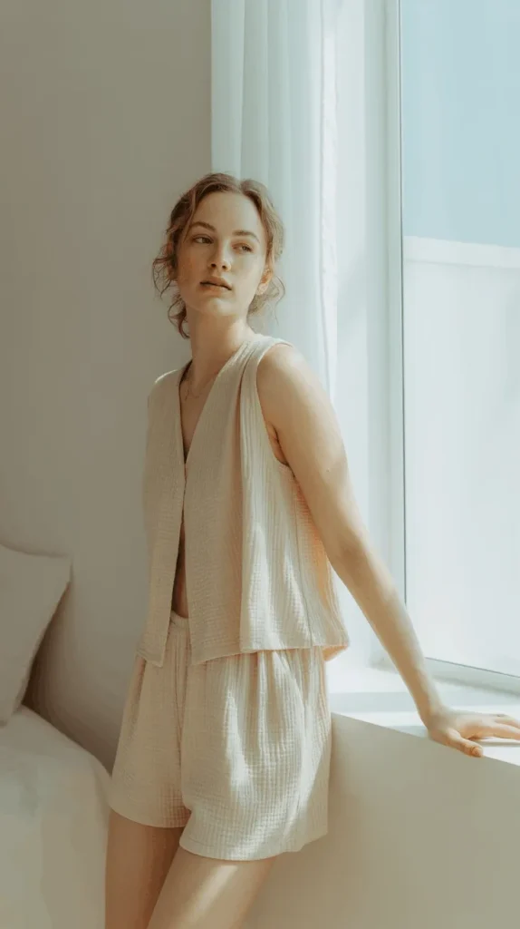 Cream-Co-Ord-Shorts-Set Cream Co-Ord Shorts Set