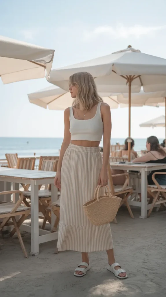 Crop-Top-with-High-Waist-Skirt Crop Top with High Waist Skirt