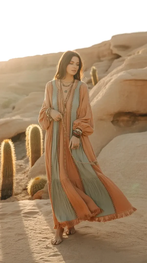 Earthy-Relaxed-Vacation-Style-In-Boho-Maxi Earthy Relaxed Vacation Style In Boho Maxi