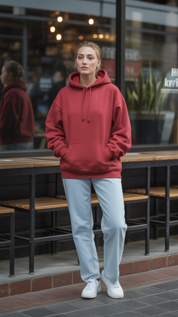 Effortless-Cherry-Red-Casual-Style Effortless Cherry Red Casual Style