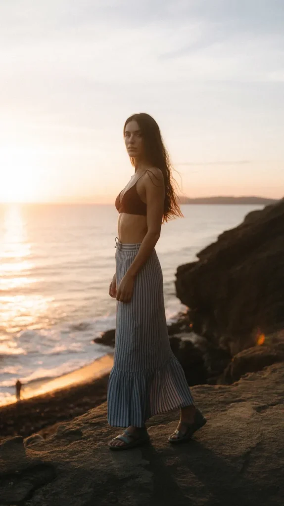 Maxi-Skirt-with-Bikini-Top Maxi Skirt with Bikini Top