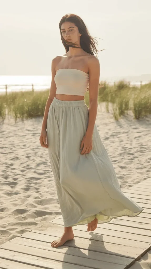 Neutral-Tube-Top-With-Maxi-Skirt Neutral Tube Top With Maxi Skirt