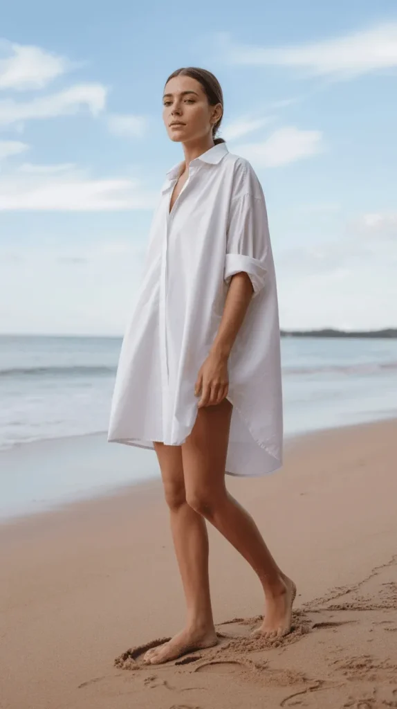Oversized-White-Shirt-Dress Oversized White Shirt Dress