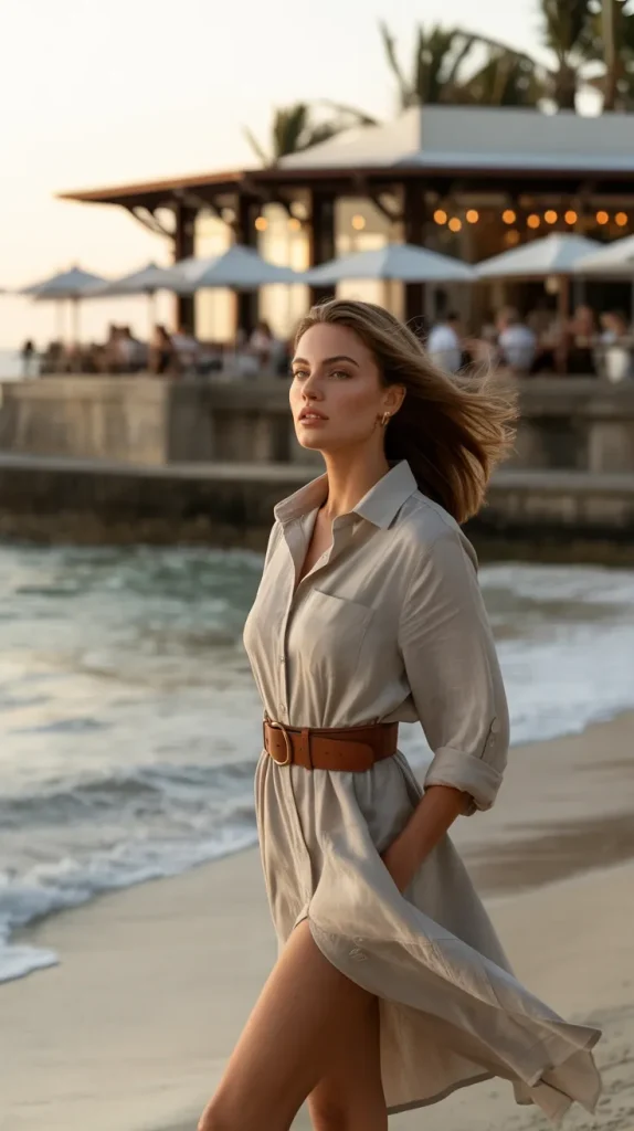 Shirt-Dress-with-Belt Shirt Dress with Belt