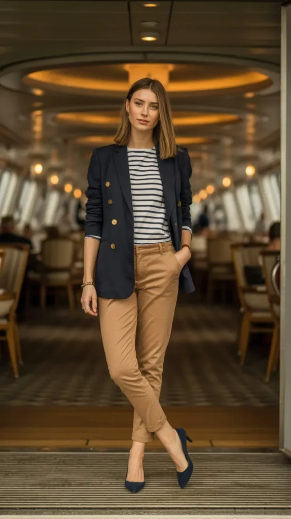 Smart-Casual-Chino-Pants-Striped-Breton-Top-and-Blazer Smart Casual Chino Pants Striped Breton Top and Blazer