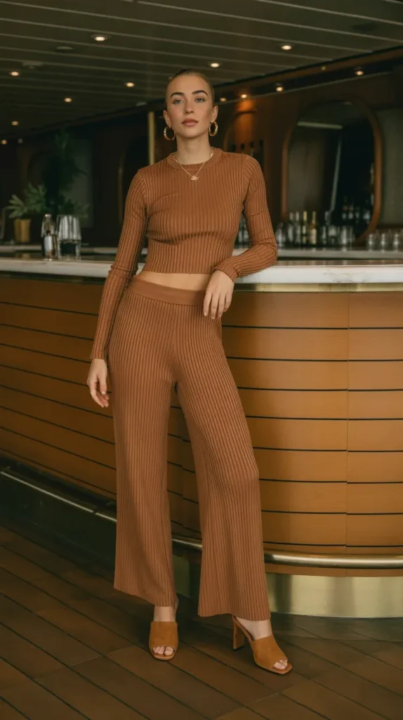 Smart-Evening-Look-Knit-Co-ord-Set-with-Heeled-Mules Smart Evening Look Knit Co-ord Set with Heeled Mules