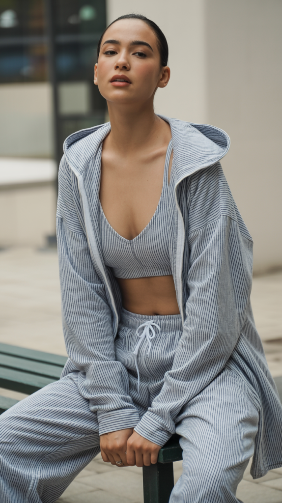 Striped-Off-Duty-Set Striped Off-Duty Set