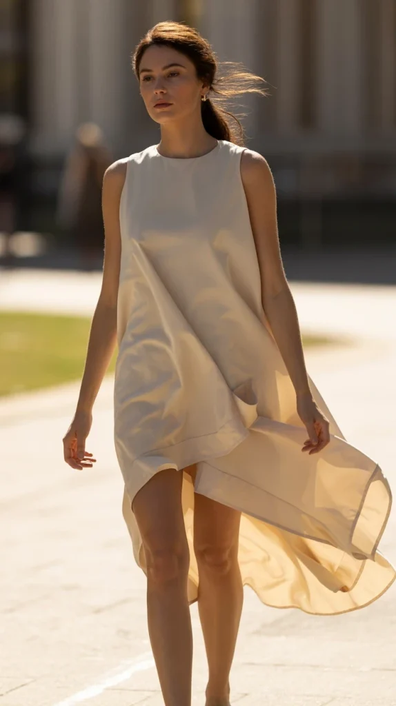 The-High-Low-Hem-Dress-in-Neutral-Tones The High-Low Hem Dress in Neutral Tones
