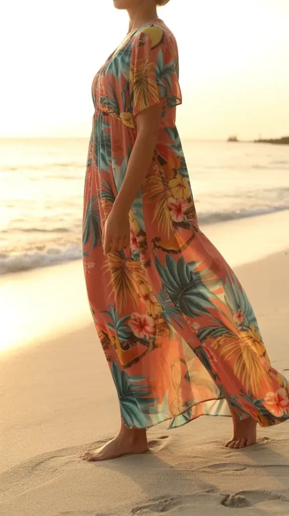 Tropical-Maxi-Dress-Vacation-Statement-Look Tropical Maxi Dress Vacation Statement Look