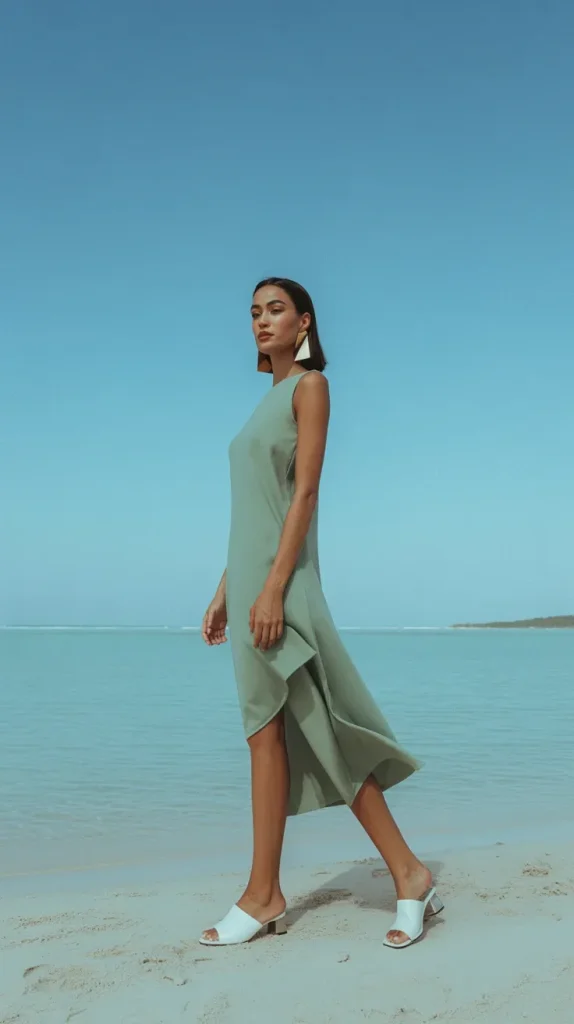 Asymmetric-Hem-Dress-in-Seafoam-Green Asymmetric Hem Dress in Seafoam Green