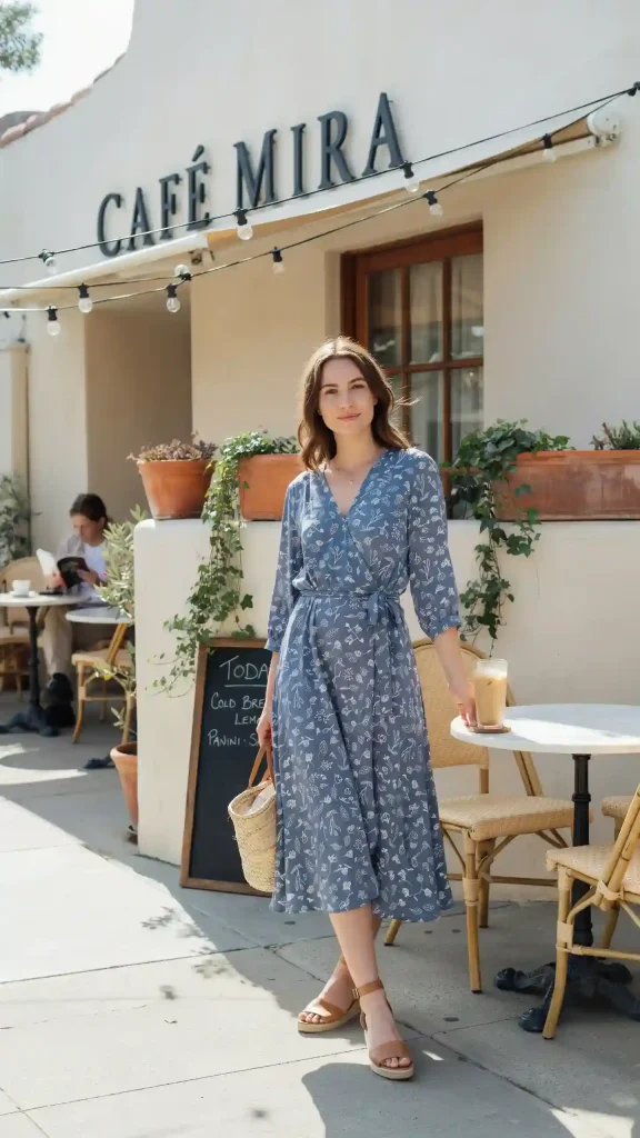 Breezy-Blue-Printed-Wrap-Midi-Dress Breezy Blue Printed Wrap Midi Dress