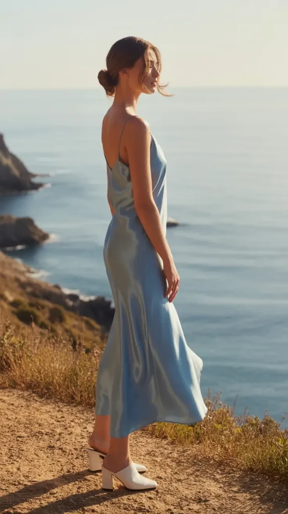 Breezy-Blue-Satin-Slip-Dress Breezy Blue Satin Slip Dress