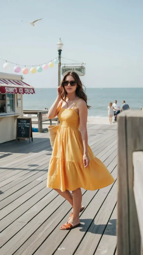 Bright-Yellow-Sundress-With-Thin-Straps Bright Yellow Sundress With Thin Straps