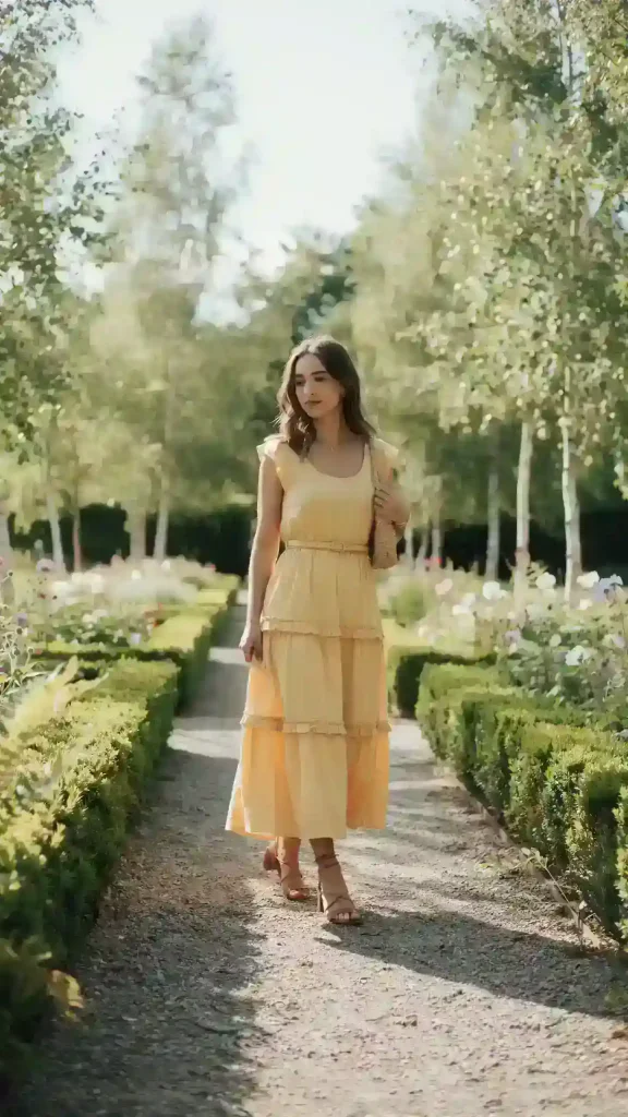 Butterfly-Yellow-Tiered-Maxi-Dress-Outfit Butterfly Yellow Tiered Maxi Dress Outfit