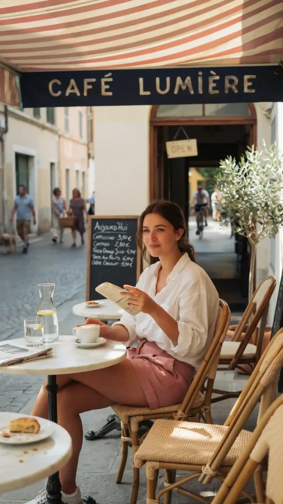 Casual Pink Linen Shorts With White Linen Shirt