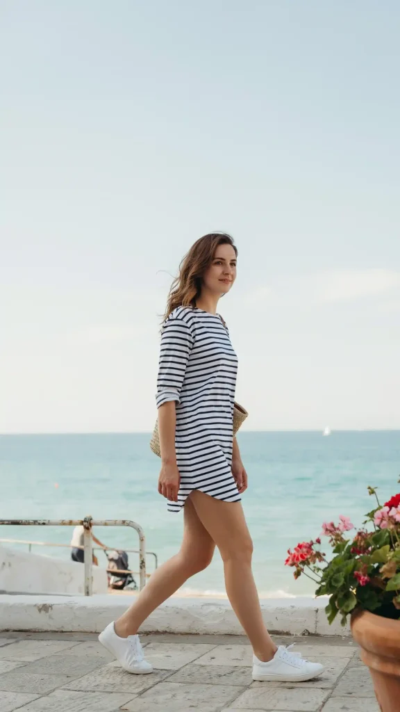 Classic-Navy-White-Stripe-Shirt-Dress Classic Navy & White Stripe Shirt Dress