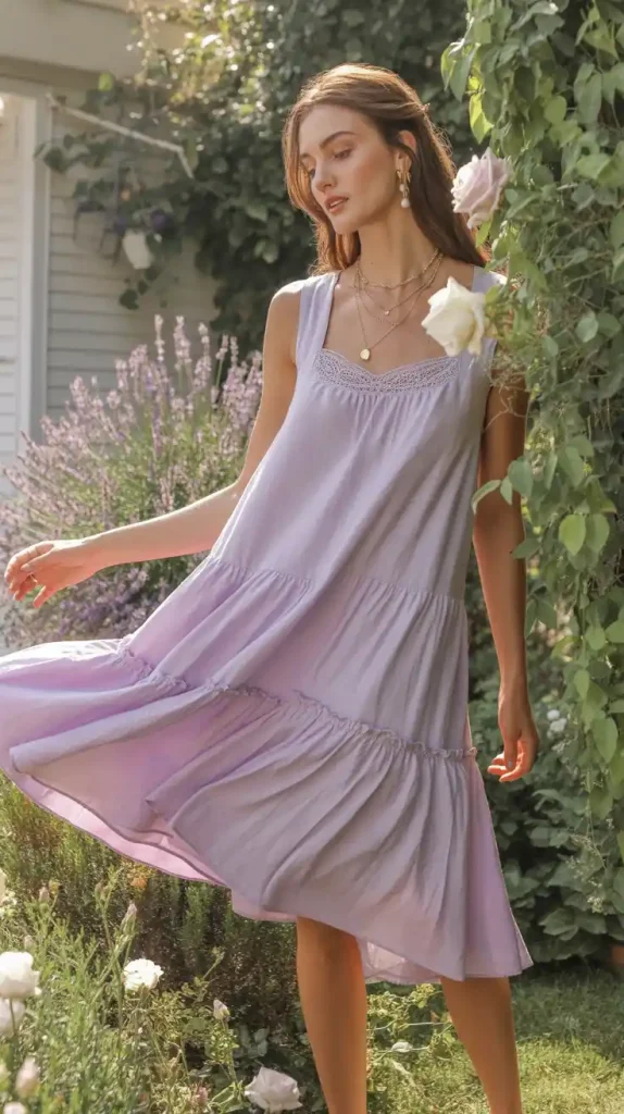 Dreamy-Lavender-Dress-Feminine-Style Dreamy Lavender Dress Feminine Style