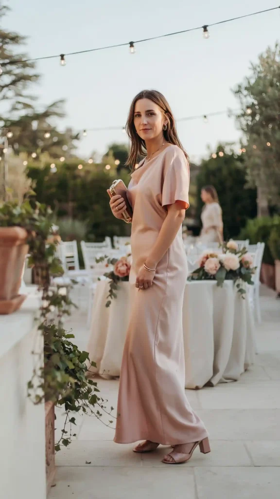 Dusty-Rose-Flowy-Maxi-with-Open-Toe-Block-Heels Dusty Rose Flowy Maxi with Open Toe Block Heels