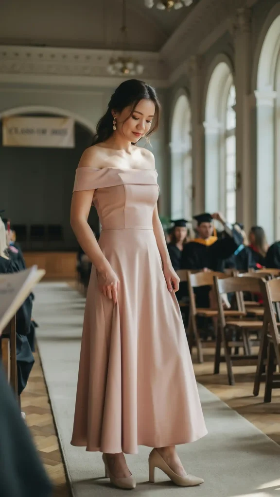 Feminine-Choice-Blush-Off-Shoulder-Midi-Dress Feminine Choice Blush Off-Shoulder Midi Dress