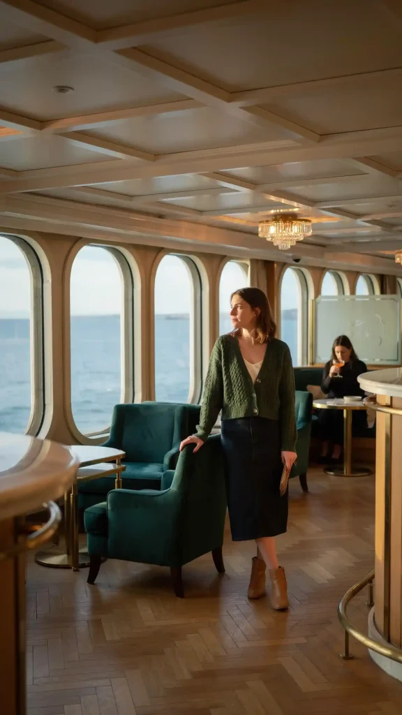 Forest-Green-Cable-Knit-Cardigan-with-Dark-Denim-Skirt Forest Green Cable Knit Cardigan with Dark Denim Skirt
