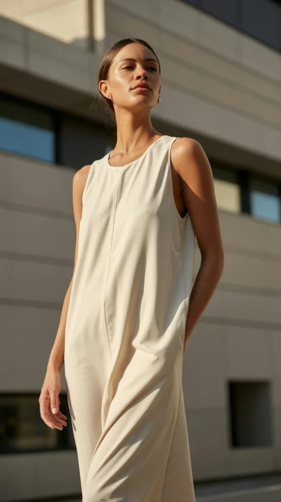 Ivory-Tank-Dress-Chic-Look Ivory Tank Dress Chic Look