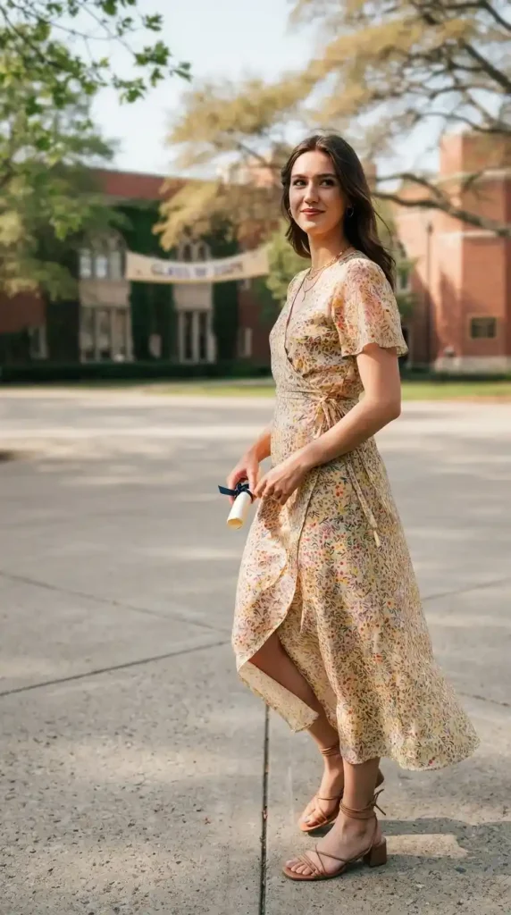 Lightweight-Floral-Wrap-Midi-dress-in-Pastel-Tones Lightweight Floral Wrap Midi dress in Pastel Tones