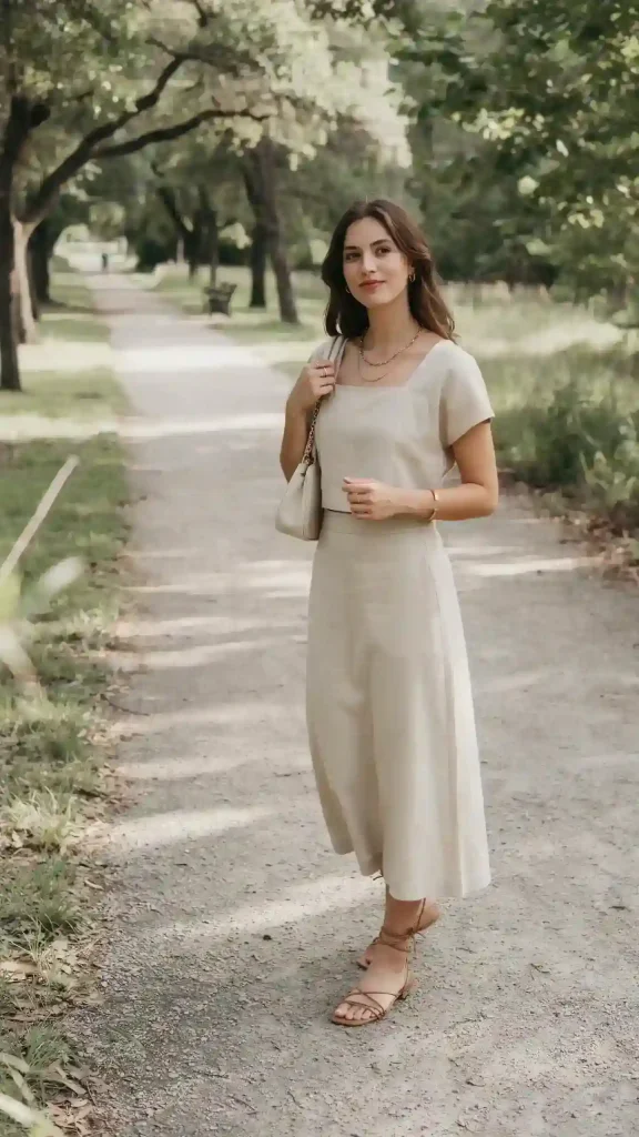 Matching-Top-and-Trousers-Linen-Set-In-Neutral Matching Top and Trousers Linen Set In Neutral