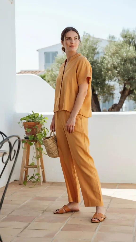 Mustard-Linen-Matching-Co-Ord-Set Mustard Linen Matching Co-Ord Set