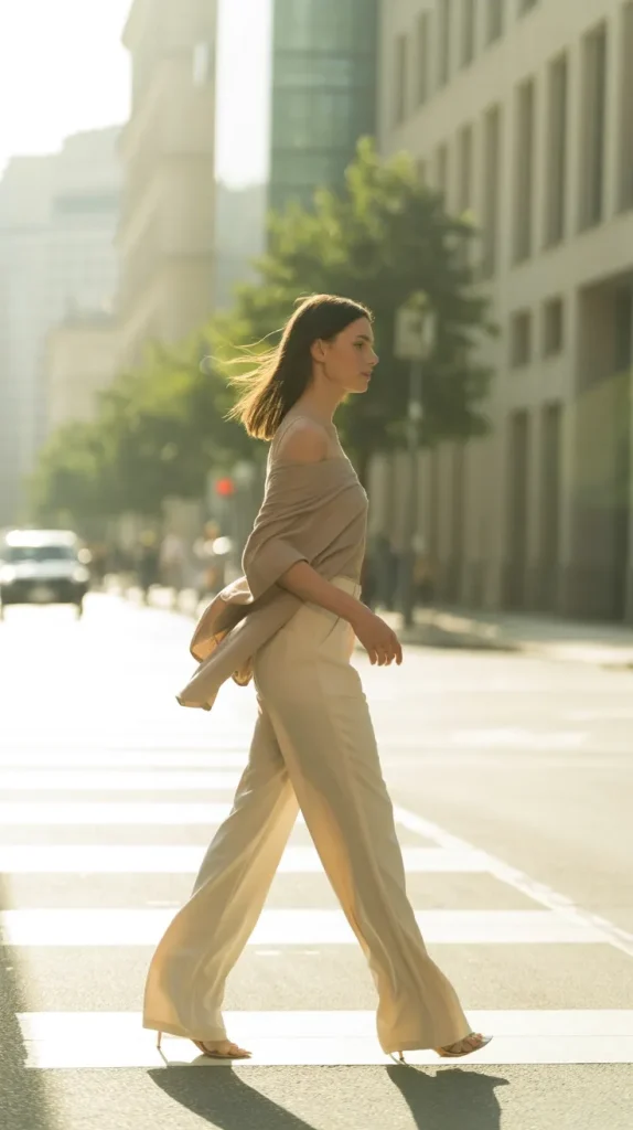 Off Shoulder Top with Wide Pants