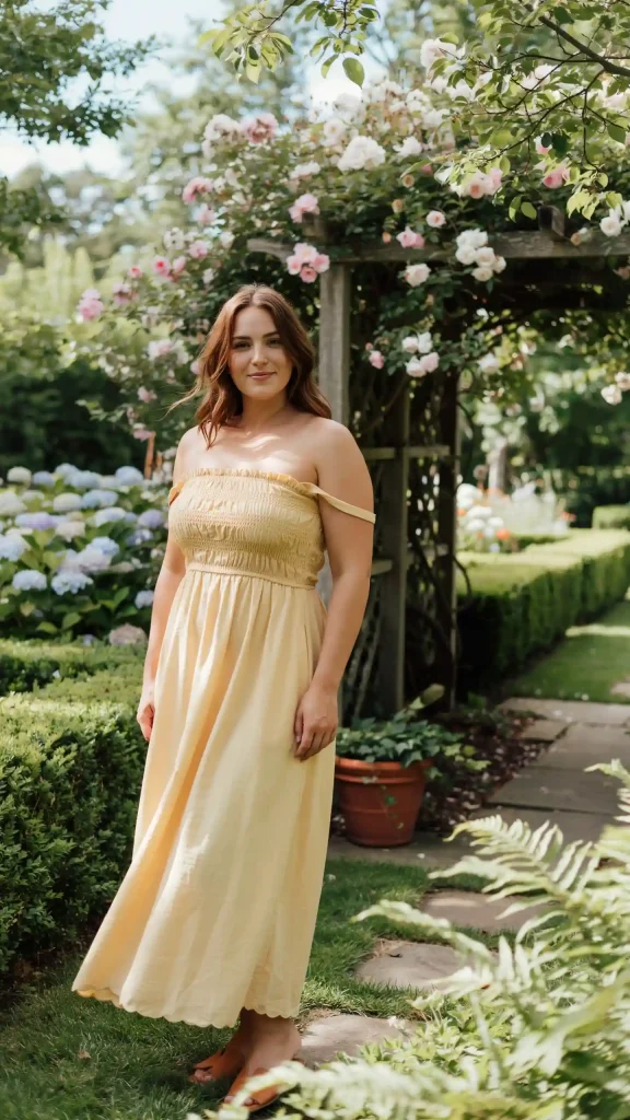 Off-The-Shoulder-Soft-Yellow-Smock-Maxi-Dress Off-The-Shoulder Soft Yellow Smock Maxi Dress