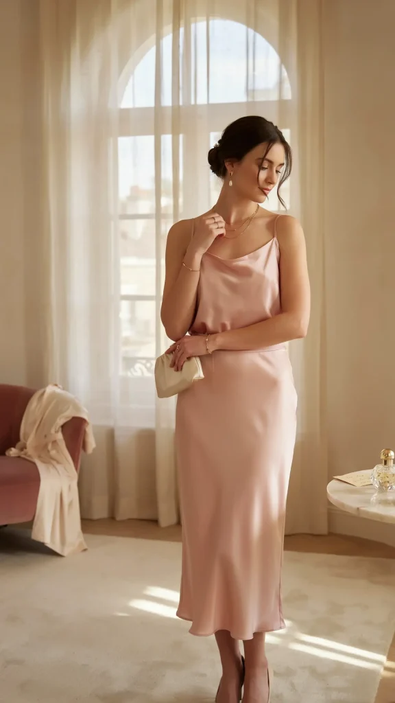 Pink-Satin-Skirt-with-Matching-Satin-Camisole-Top-For-All-Occasions Pink Satin Skirt with Matching Satin Camisole Top For All Occasions