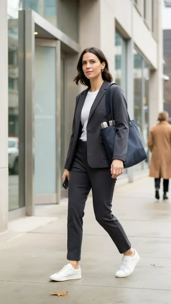 Relaxed-Moisture-Wicking-Ponte-Blazer-Outfit Relaxed Moisture-Wicking Ponte Blazer Outfit