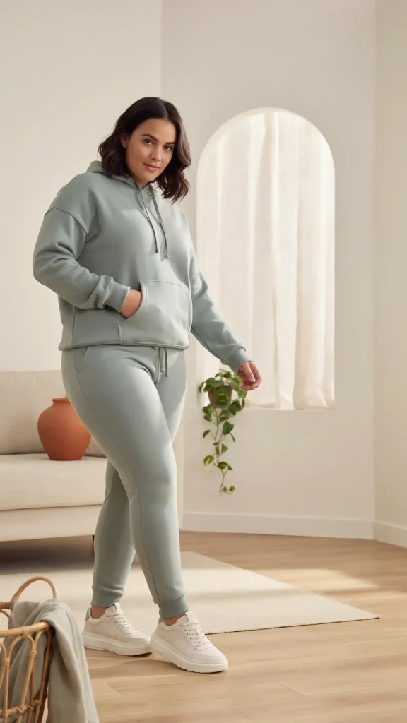 Sage Green Jogger Set With Matching Hoodie