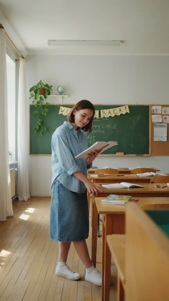 Shirt Denim Skirt Cute Teacher Outfit