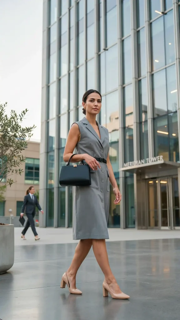 Stone-Grey-Sleeveless-Blazer-Dress Stone Grey Sleeveless Blazer Dress
