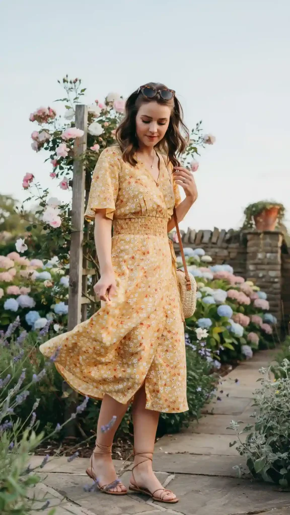 Sunshine-Floral-Midi-Dress-for-Easy-Summer-Days Sunshine Floral Midi Dress for Easy Summer Days