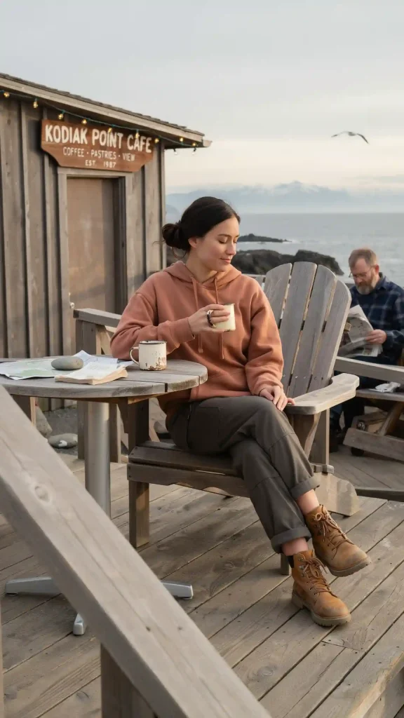 Terracotta-Lightweight-Hoodie-with-Charcoal-Utility-Trousers-Outfit Terracotta Lightweight Hoodie with Charcoal Utility Trousers Outfit