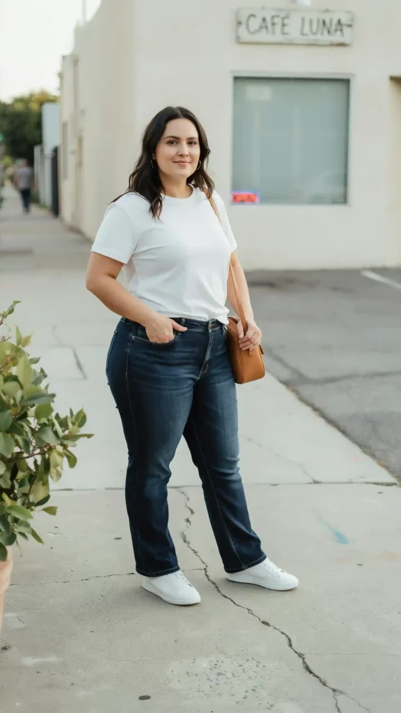 The-Classic-White-Tee-and-Straight-Leg-Jeans The Classic White Tee and Straight-Leg Jeans