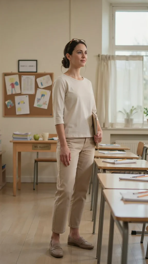Tunic-Top-Straight-Pants-Teacher-Outfit Tunic Top Straight Pants Teacher Outfit