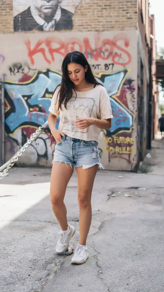 Vintage-Graphic-Tee-Street-Style-Outfit Vintage Graphic Tee Street Style Outfit