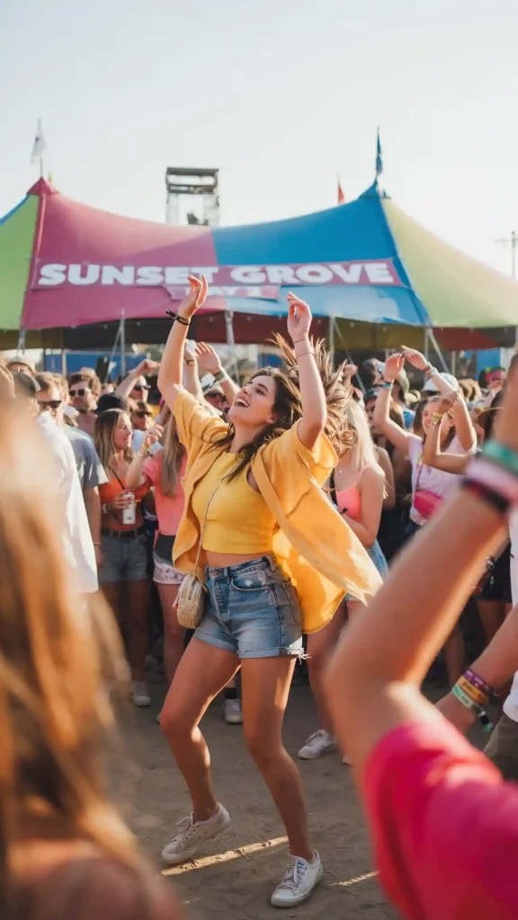 Yellow-Poncho-Outfit-with-Shorts-Crop-Top-Festival-Vibe Yellow Poncho Outfit with Shorts Crop Top Festival Vibe