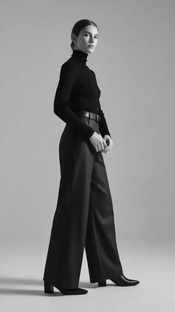Monochrome-Black-Turtleneck-with-Matching-Wide-Leg-Pants Monochrome Black Turtleneck with Matching Wide Leg Pants