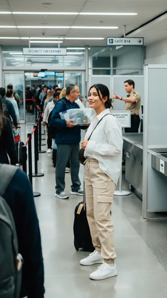 Oversized-White-Shirt-With-Beige-Cargo-Pants-Look Oversized White Shirt With Beige Cargo Pants Look