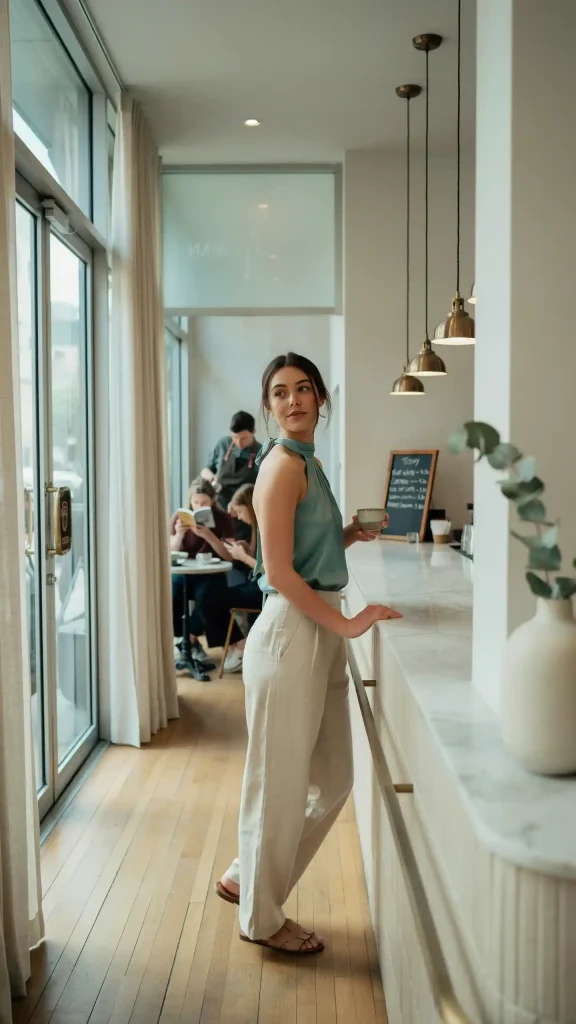 Seafoam-Green-Halter-Top-With-Relaxed-Linen-Trousers Seafoam Green Halter Top With Relaxed Linen Trousers