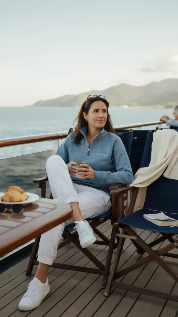 Sky-Blue-Quarter-Zip-Pullover-with-White-Travel-Joggers Sky Blue Quarter Zip Pullover with White Travel Joggers