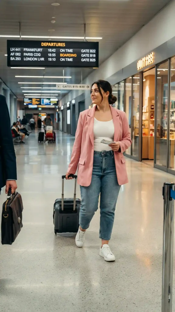 Soft-Pink-Blazer-With-White-Tank-And-Jeans-Look Soft Pink Blazer With White Tank And Jeans Look