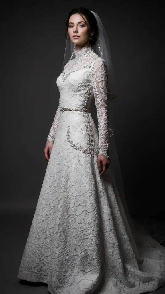 White-Victorian-inspired-gothic-dress-with-buttoned-corset-back White Victorian inspired gothic dress with buttoned corset back