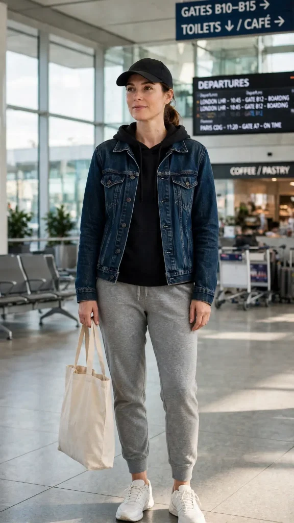 20-black-hoodie-with-midnight-blue-denim-jacket-and-grey-sweatpants 20. Black Hoodie with Midnight Blue Denim Jacket and Grey Sweatpants